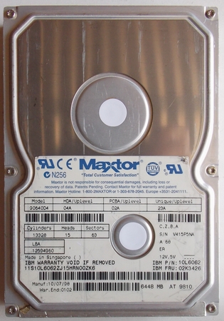 (image for) Maxtor DiamondMax 3400 IBM 6.4GB IDE