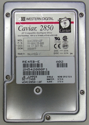 (image for) Western Digital Caviar 2850 850MB IDE