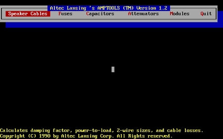 (image for) Altec Lansing AMP Tools v1.2 MS-DOS