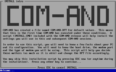 (image for) COM-AND v2.7 Terminal Software MS-DOS (1990)