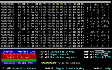 (image for) CoreView Memory Viewer v1.01 (1991)