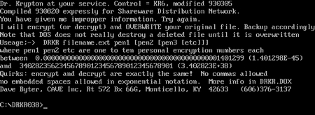(image for) Dr. Krypton - Encryption Software (1993)