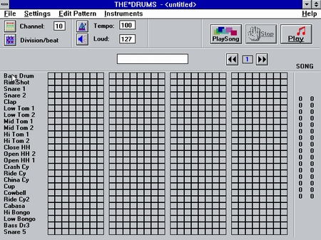 (image for) The Drums v3 Windows 3.x (1991)