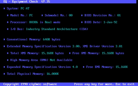 (image for) EQ Equipment Check v7.35 (1990)