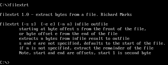 (image for) File block extractor MS-DOS (1991)
