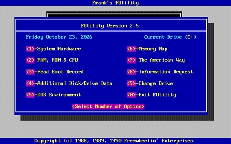 (image for) FUTILITY Version 2.5 (1990)