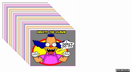 (image for) Krusty the Clown Screen Saver EGA/VGA MS-DOS (1991)