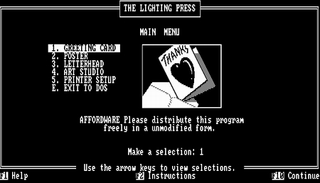 (image for) The Lightning Press DTP for MS-DOS (1989)