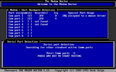 (image for) Modem Doctor 5.2S MS-DOS (1993)