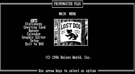(image for) PrintMaster Plus for MS-DOS (1988)