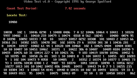 (image for) Video Test v1.0 for MS-DOS (1991)