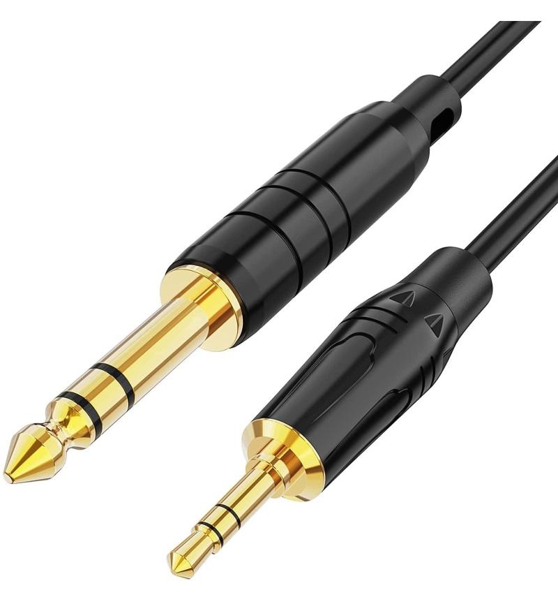 Audio 3.5mm Male to 6.35mm Male Cable 1.5 Meter