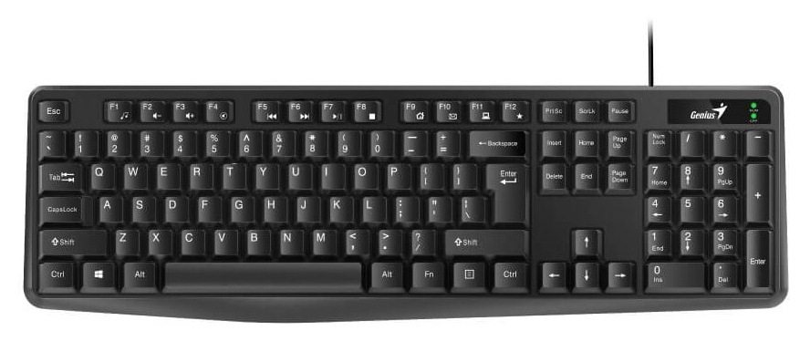 Genius KB-117 Quiet Concave Keys USB Wired Keyboard