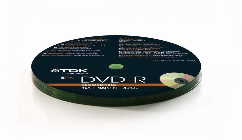TDK DVD+R Recordable 16x 120min 4.7gb 10-Pack