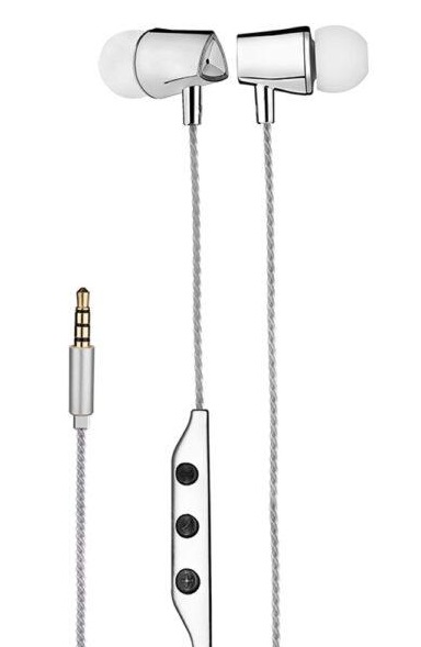 Metal Stereo Earphones with Mic 3.5mm 10mm Driver