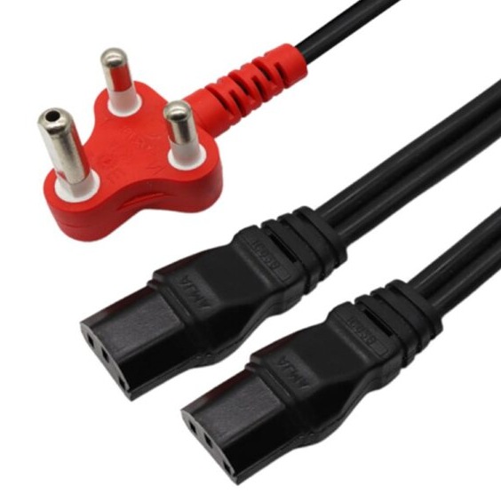 Astrum dedicated 3 Prong to 2x IEC C13 Power Cable 1.2 Meter