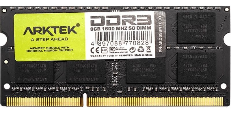Arktek 8GB DDR3 PC-1600 SO-DIMM 1.5v CL11 for Laptops