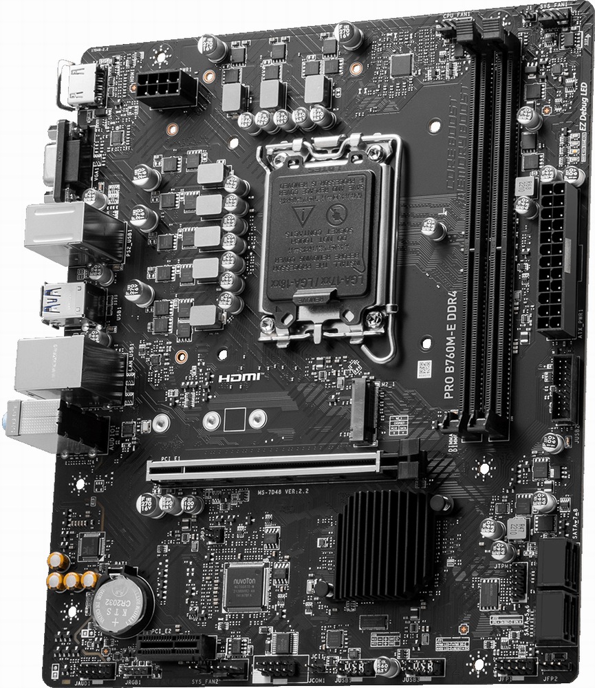 MSI Pro B760M-E DDR4 LGA 1700 B760 Chipset Motherboard