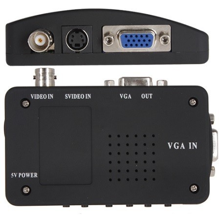 BNC + S-Video to VGA Converter Adapter