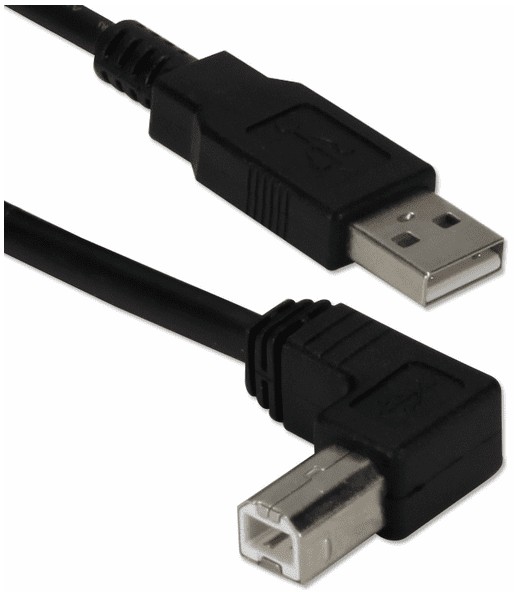 USB to USB Type B Right Angle Cable 1 Meter USB 2.0