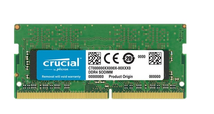 Crucial 4GB DDR4 2666MHz SO-DIMM Single Rank Laptop Memory