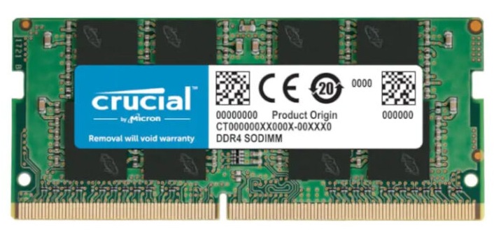 Crucial 8GB DDR4 3200MHz SO-DIMM Single Rank
