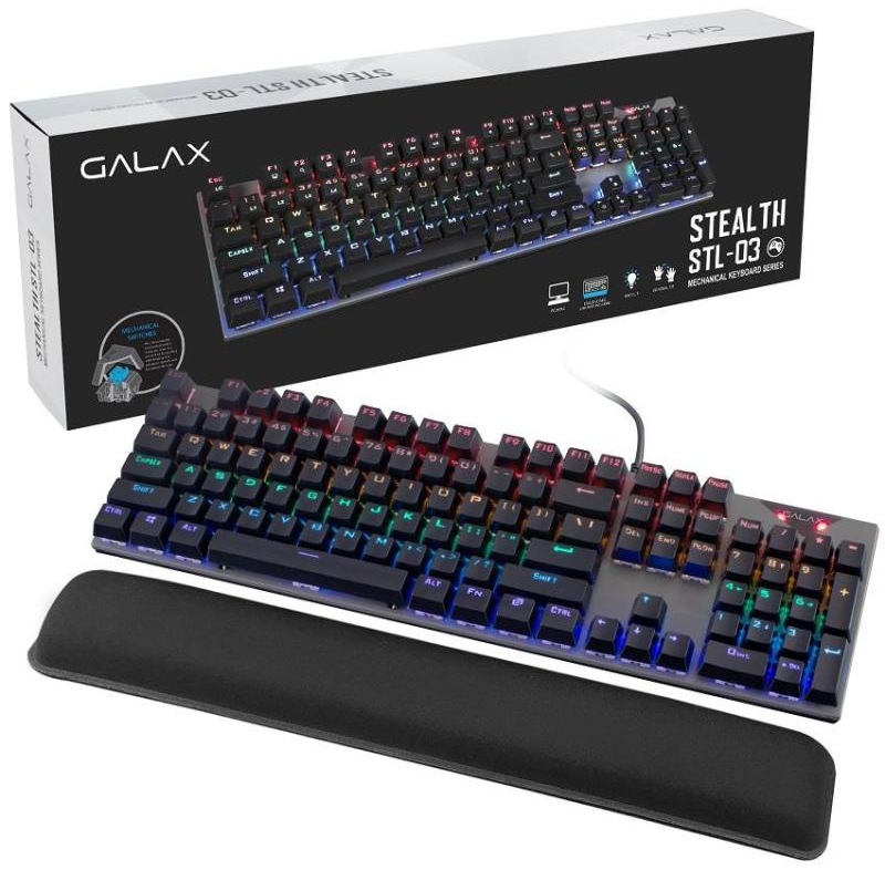 Galax Wired Gaming Keyboard Blue Mechanical 104 Key