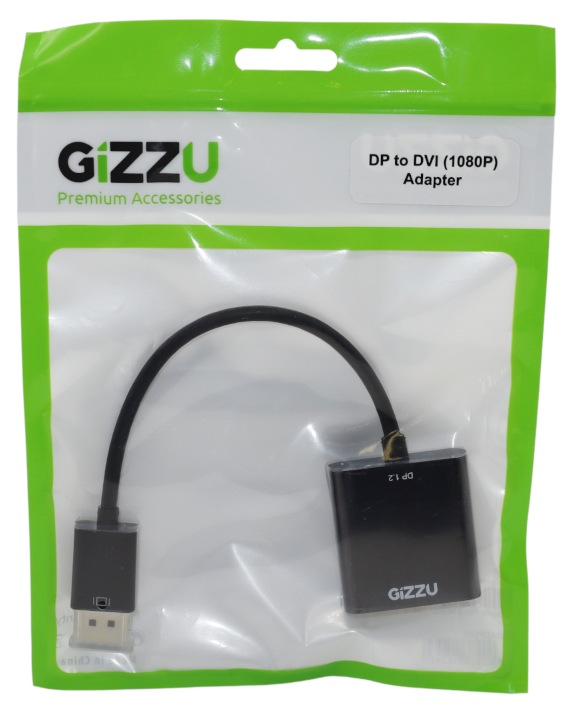 Gizzu Display Port Male to DVI Female Adapter 1080p