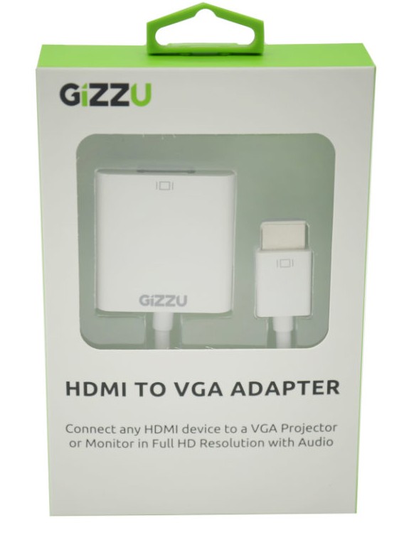 Gizzu HDMI to VGA with Audio Adapter Full HD