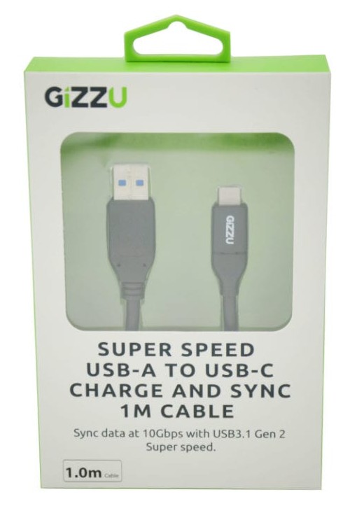 Gizzu USB 3.1 A to USB-C Cable 1 Meter