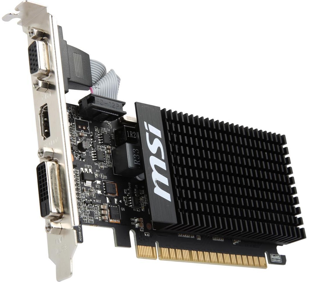 MSI nVidia GT710 2GB DDR3 64-Bit DVI/VGA/HDMI