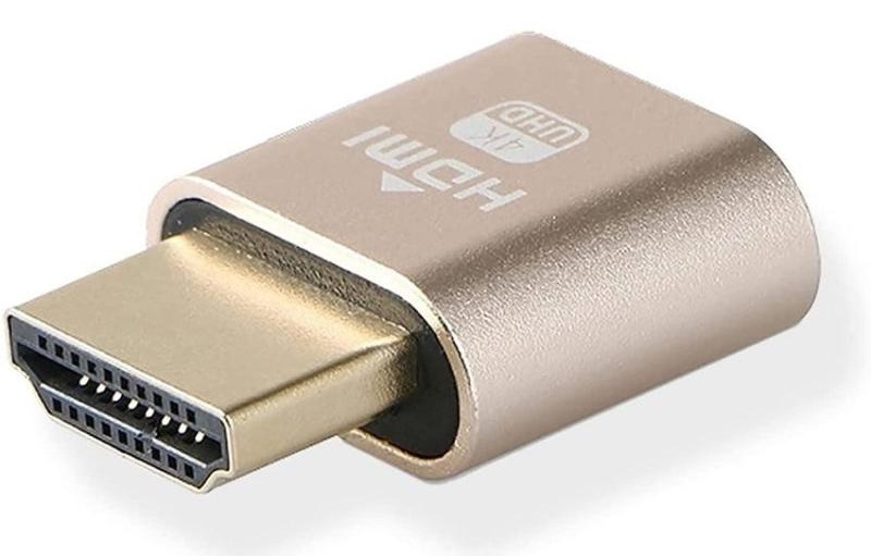HDMI Dummy Plug Emulates 4K UHD