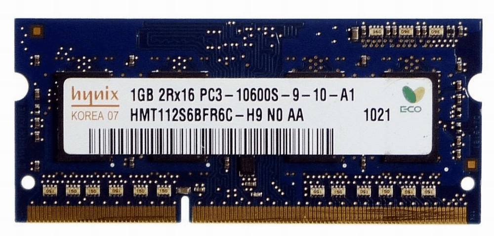 Hynix 1GB DDR3-1333Mhz PC3-10600 Laptop Memory