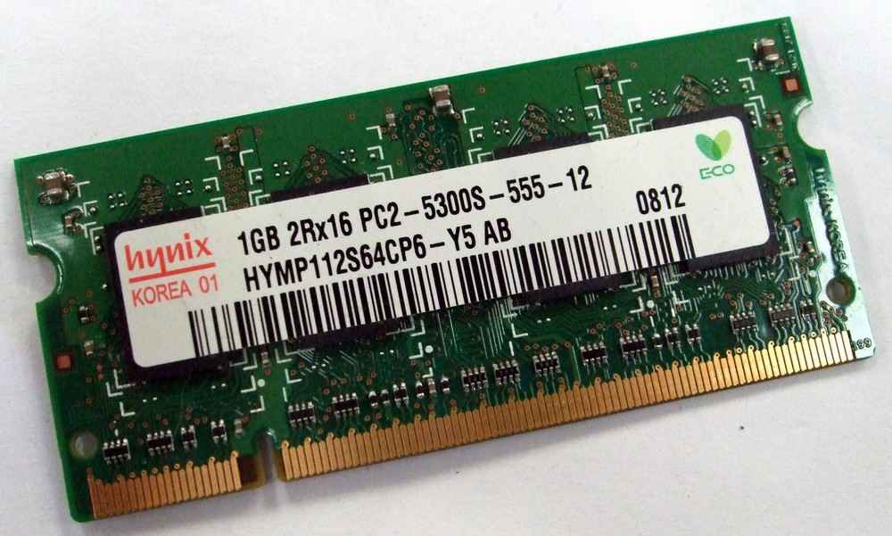 Hynix 1GB DDR-2 667Mhz CL5 Laptop Memory