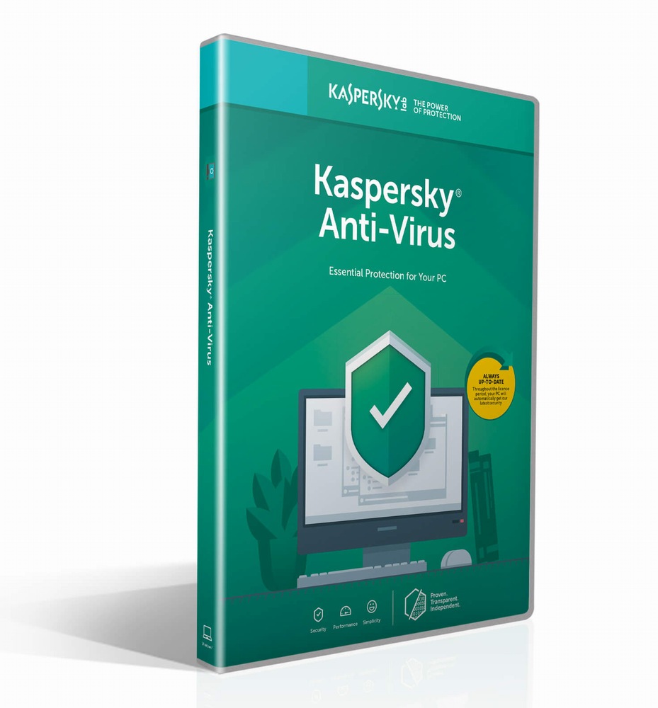 Kaspersky Anti-Virus 3 User + 1 User 1 Year License DVD