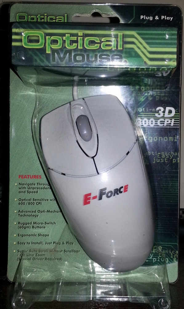 eForce Optical 3D Mouse PS/2 Connector 800CPI