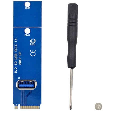 PCI-E M2 to USB 1X 3.0 M.2 Riser Card v07 2017
