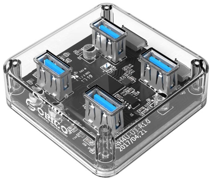 Orico 4 Port USB 3.0 Transparent Hub up to 5Gbps