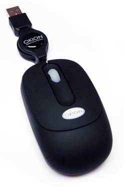 Okion Anywhere Mobile Retractable Optical Mouse 1,000dpi