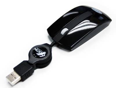 Okion Flat Mobile Optical Retractable Mouse USB 800dpi