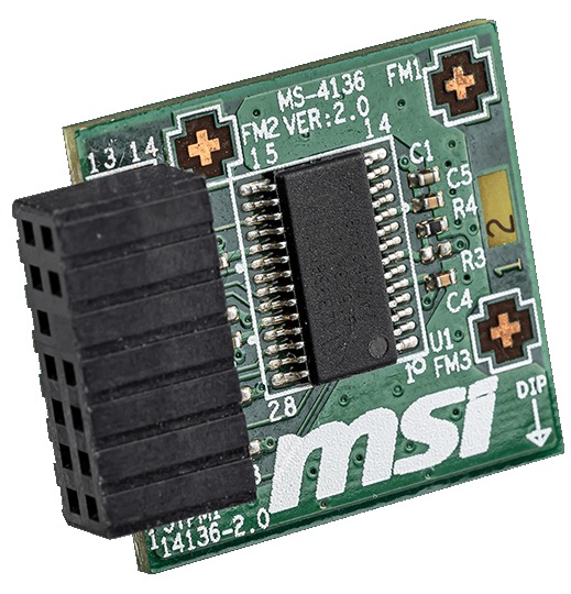 MSI TPM 2.0 Module MS-4136 for Intel 300 and AMD 400/X570 Series