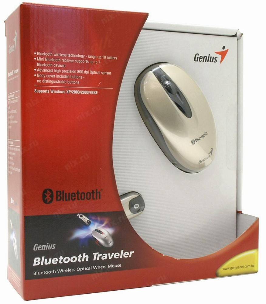 Genius Bluetooth Traveler Optical 800Dpi 3-Button