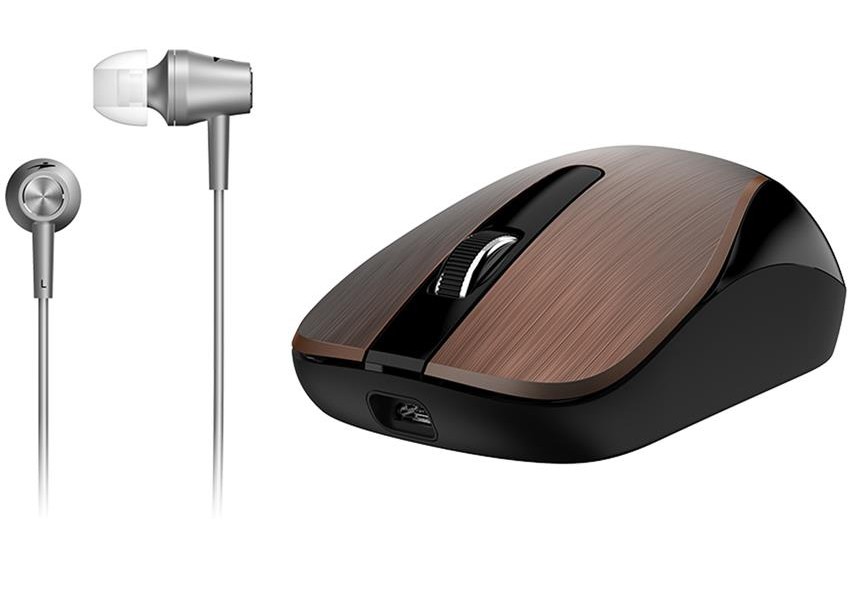 Genius MH-8015 Wireless Mouse 1600Dpi and Earphone Set