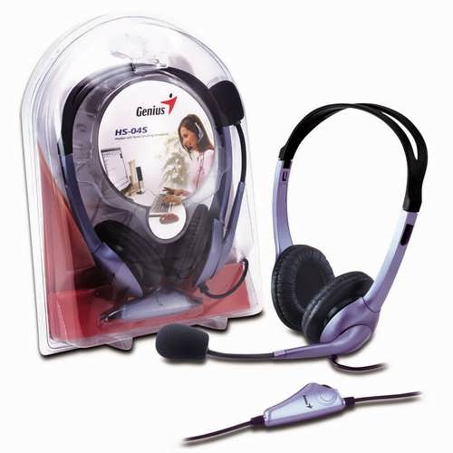 Genius HS-04S Headset with Noise-Canceling microphone
