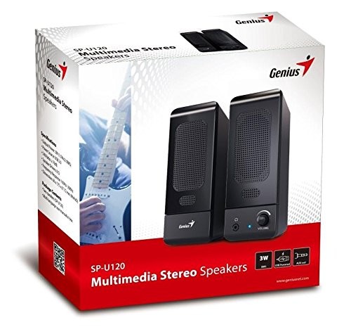 Genius SP-U120 Stereo Speakers 3w RMS USB Powered 3.5mm Plug
