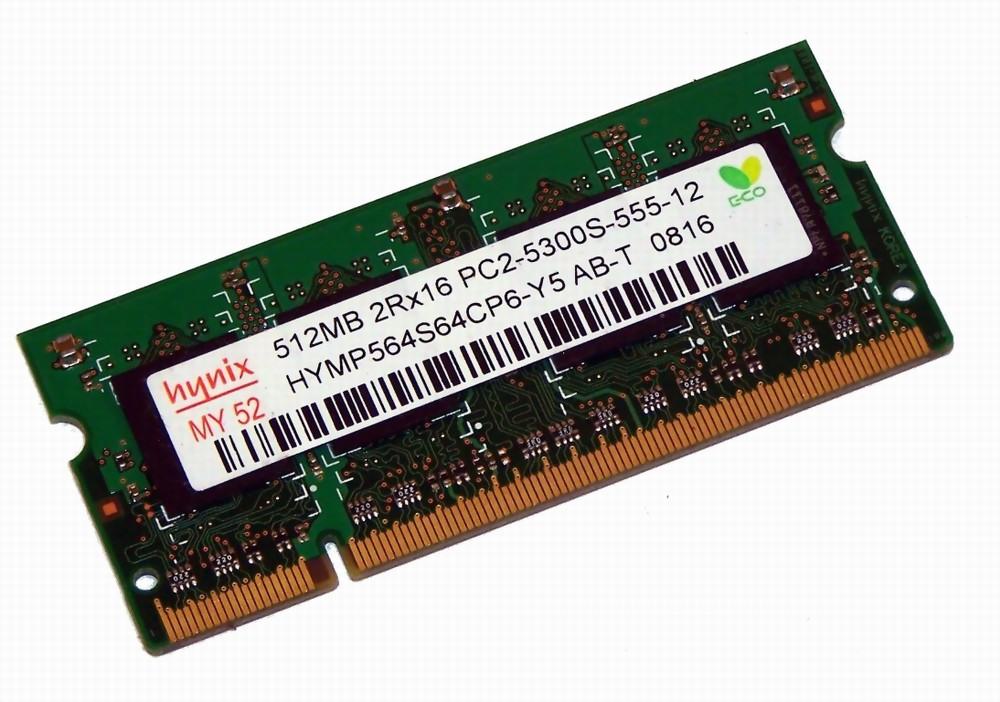 Hynix 512mb DDR2-667Mhz SODIMM Laptop Memory