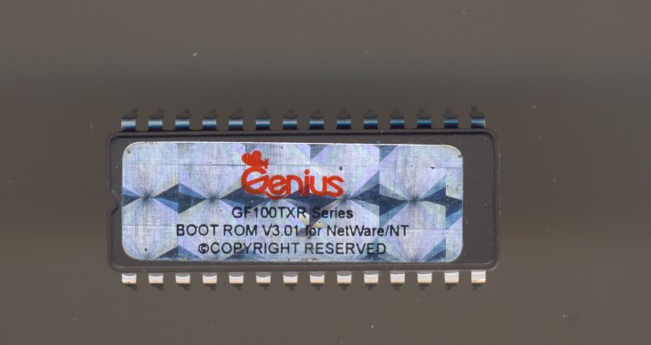 Genius GF100TXR Boot ROM v3.01 for Netware and Windows NT