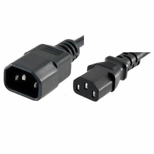Power Cable Cold IEC Male to Female 1mm 3-Pin 3 Meter