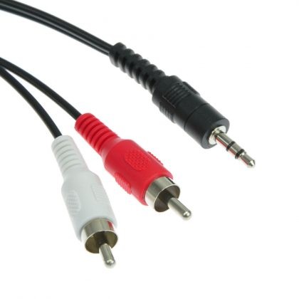 2 RCA Male to 3.5mm Stereo Male 5 Meter