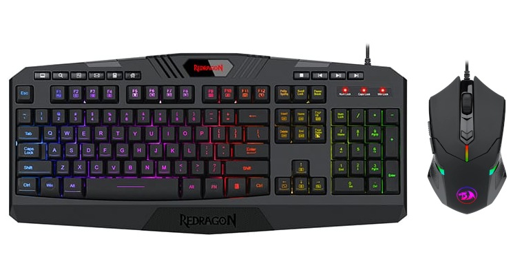 Redragon Wired Harpe Keyboard and Centrophorus Mouse Combo